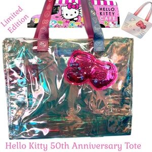 Hello Kitty Cafe 50th
Anniversary Iridescent Tote Bag
Sanrio Limited Edition New